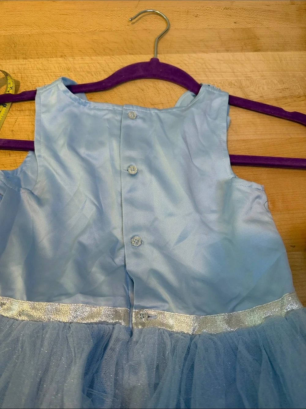 Disney Jumping Beans Princess Dress Girls Size 7 Blue Tulle Floral Cinderella